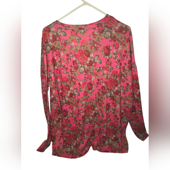 NWT Smith & Quinn Pink Floral Thin Sweater Size M - Picture 2 of 3